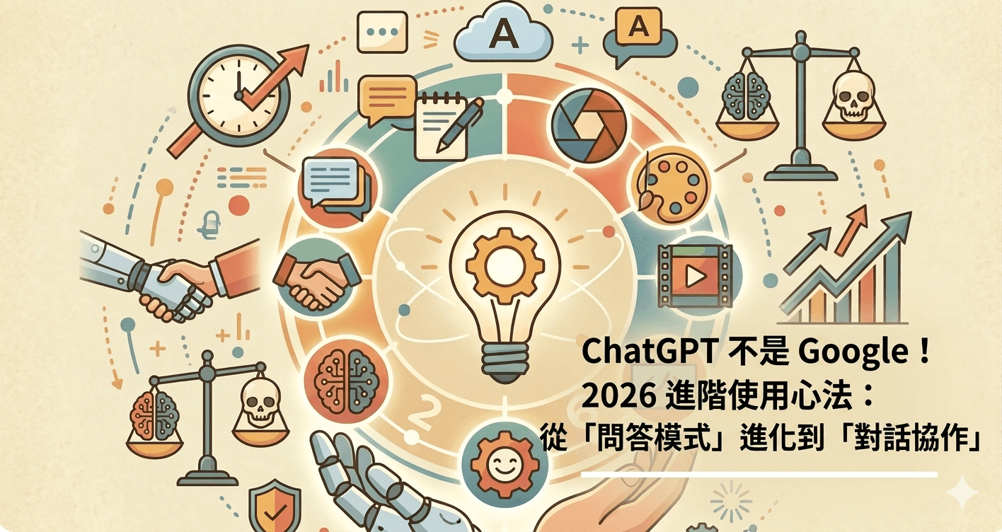 ChatGPT 不是 Google！2026 進階使用心法：從「問答模式」進化到「對話協作」